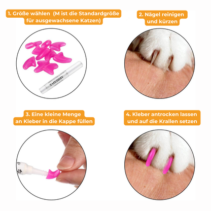 PawSafe Caps - Kratzschutz für Wunden
